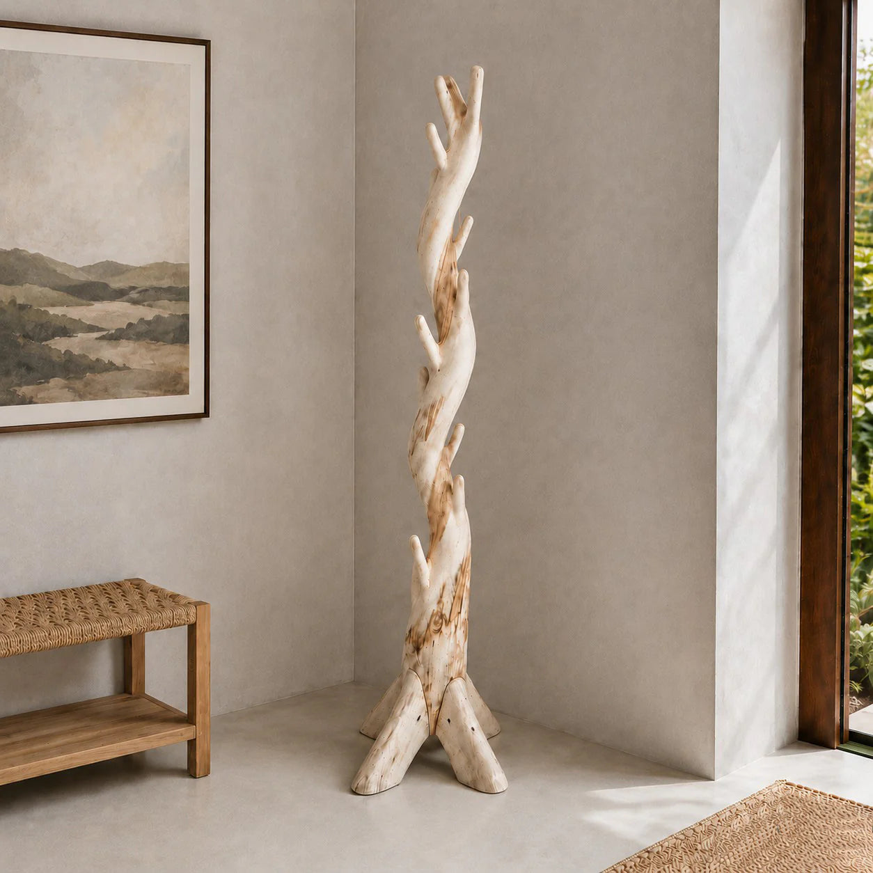 Kleiderständer | Recyceltem Teakholz | 38-47 cm