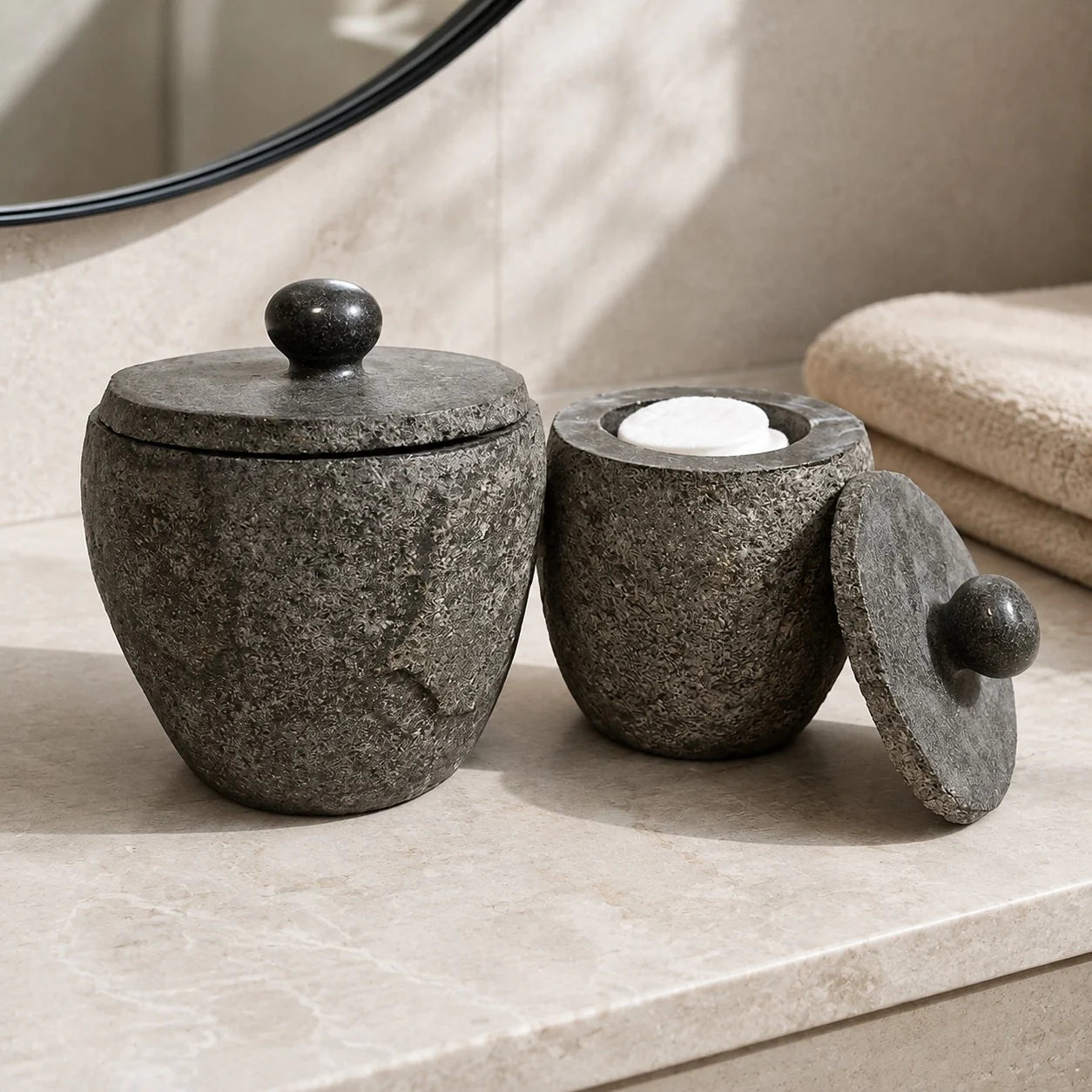 Badezimmer | Deko | Flussstein