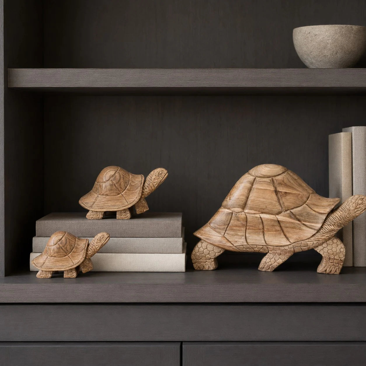 Deko Schildkröte| Recyceltem Teakholz