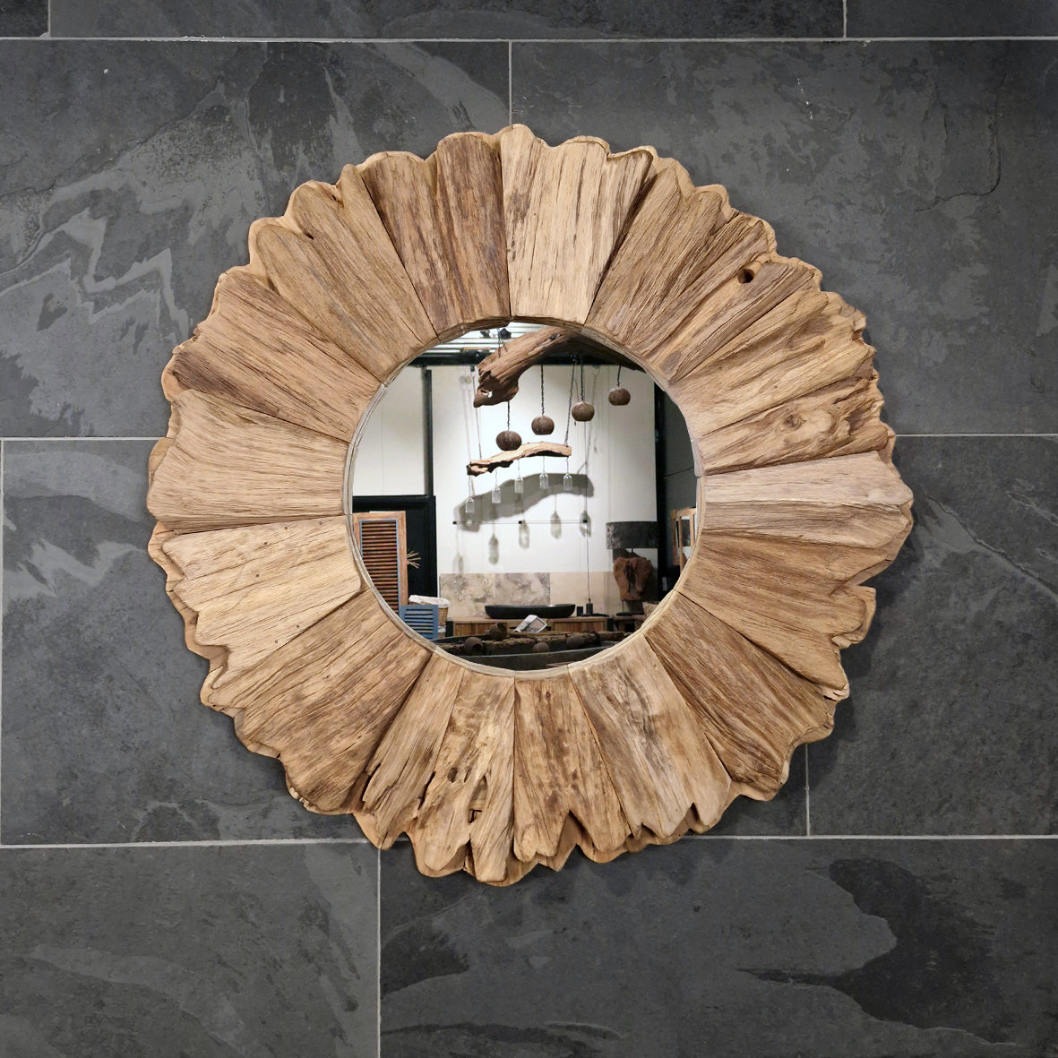 Wandspiegel Badspiegel | G 1-3 | Recyceltes Teakholz | Verschiedene Größen