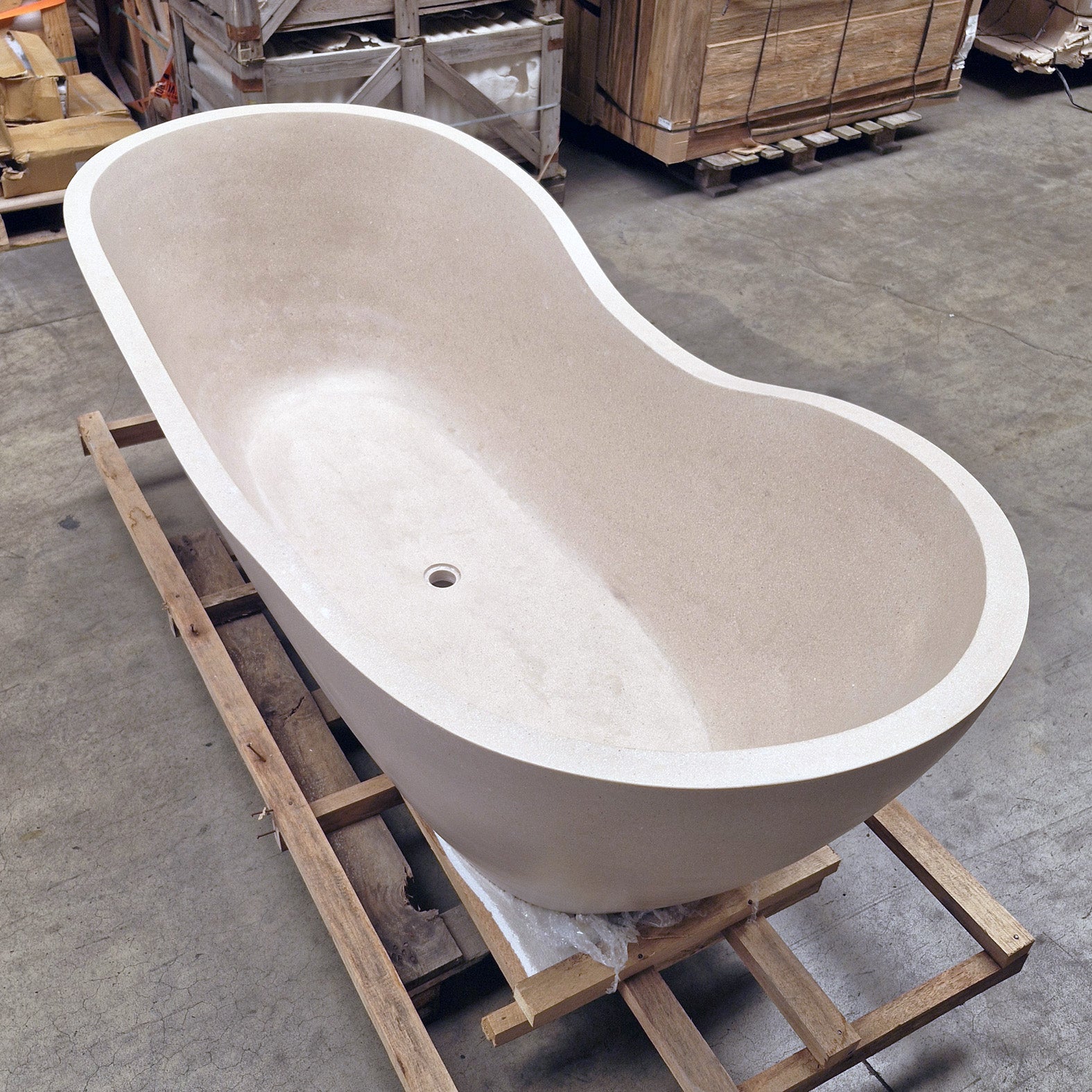 Badewanne Thalassa freistehend | Terrazzo Cream