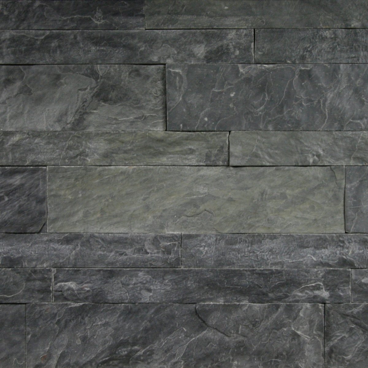 Muster Naturstein Verblender, Schiefer African Blue, Streifenmuster, natürliche Oberflächenstruktur, dekorative Wandverkleidung