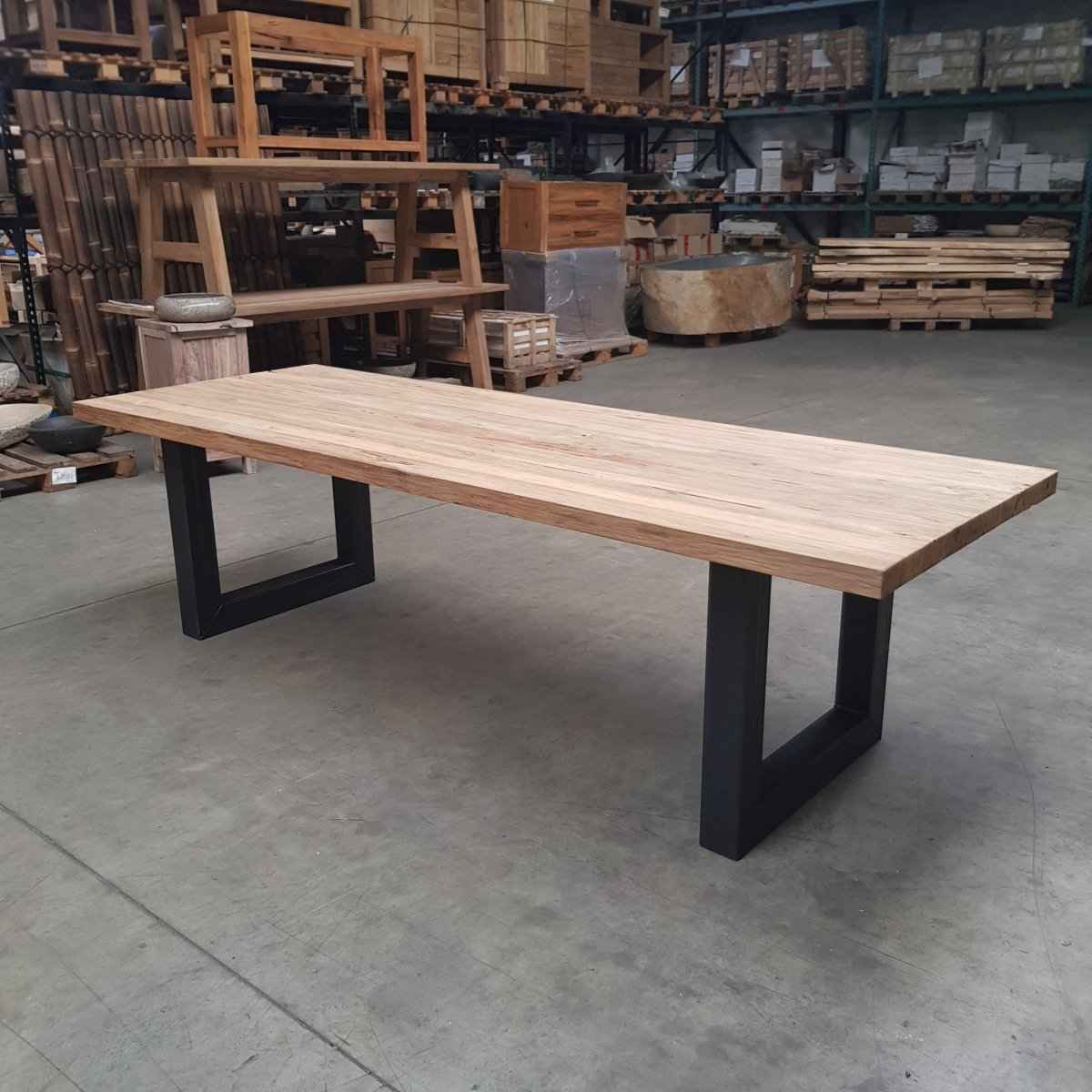 Teak Esszimmertisch, rechteckig, 240 x 100 x 78 cm, hochwertiges Teakholz für Esszimmermöbel