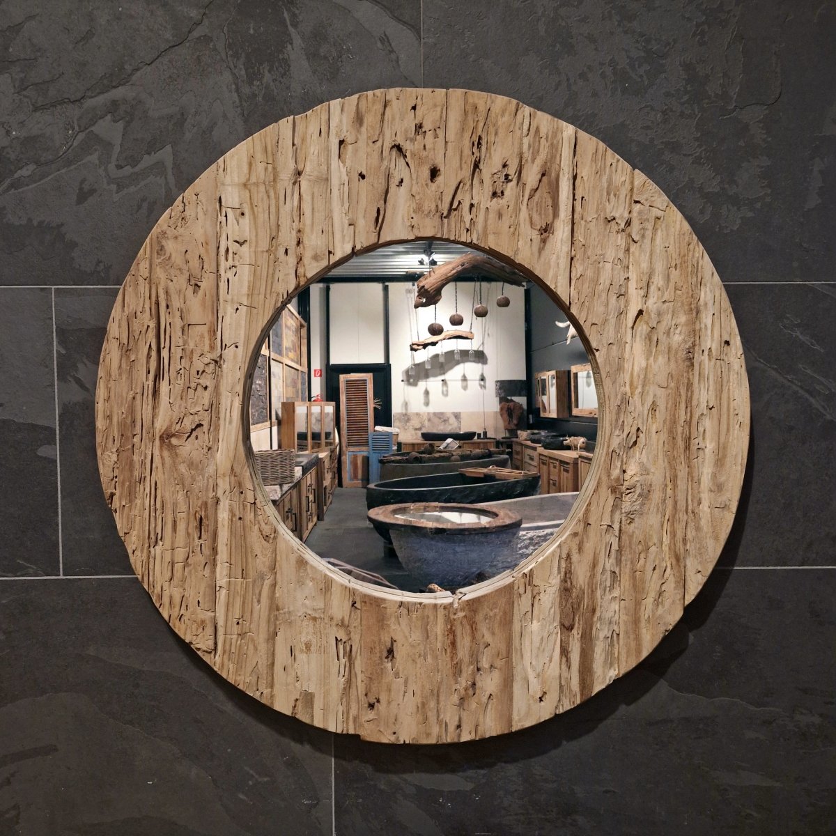 Wandspiegel Badspiegel | C 1-5 | Recyceltes Teakholz | Verschiedene Größen