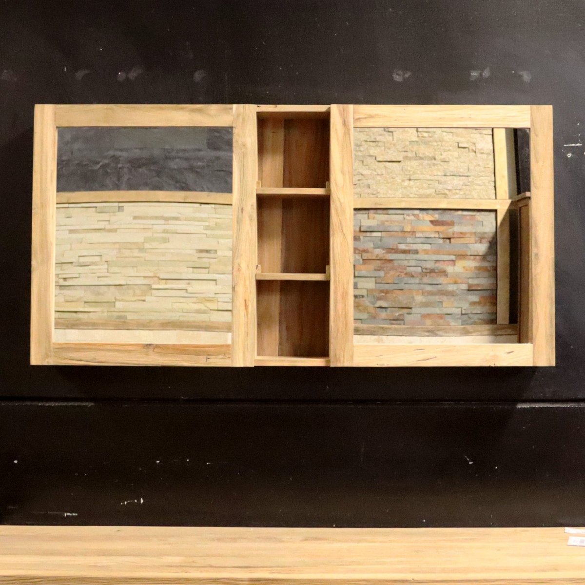 Spiegelschrank Badspiegel | Recyceltes Teakholz | 140 - 180 cm x 70 cm
