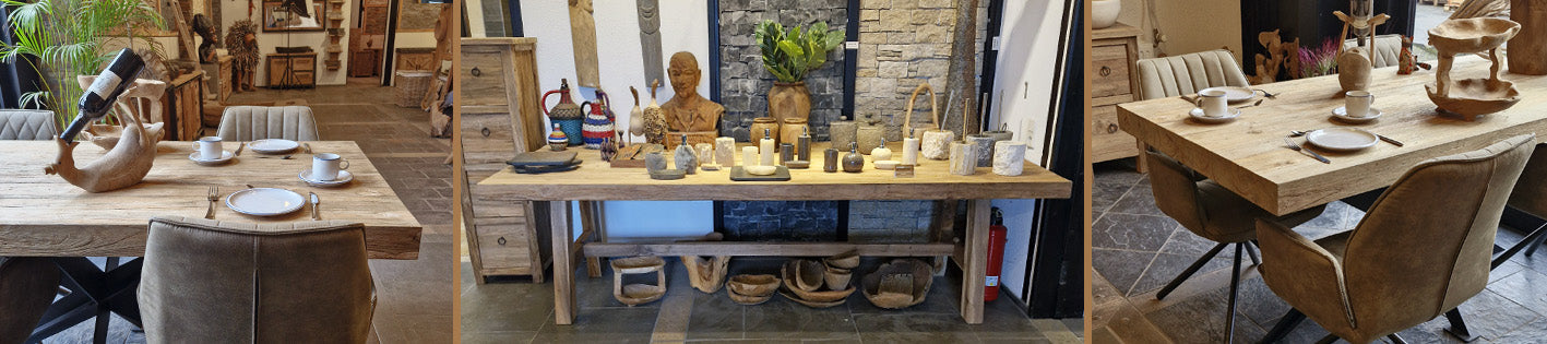 Teak und Suar Tische - Afrika Naturstein & Teak Shop