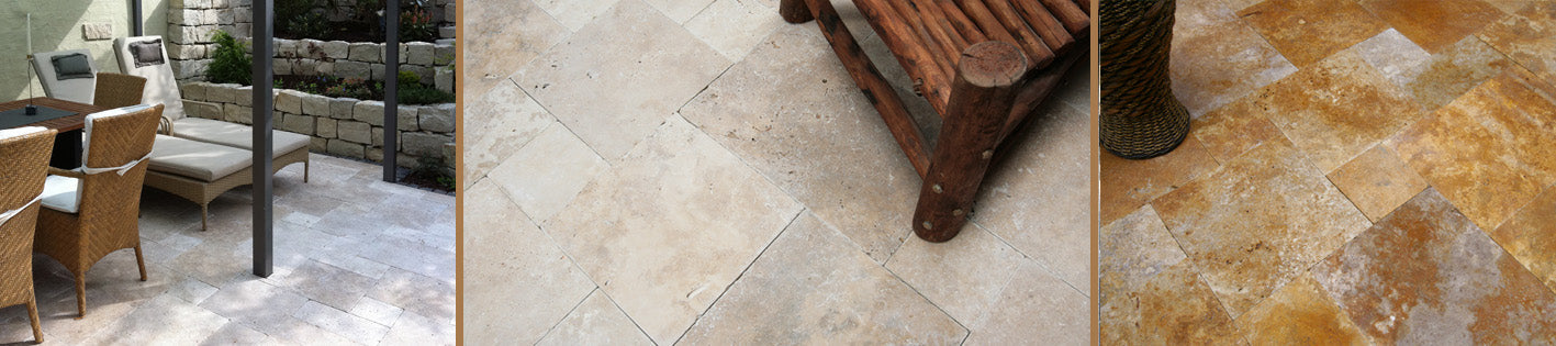 Travertin Terrassenplatten - Afrika Naturstein & Teak Shop