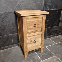 Nachttisch aus recyceltem Holz von Bantam, kompakte Badgestaltung, Modell 3 mit 46x43x80cm, nachhaltiges Design