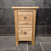 Recycelter Holz Unterschrank von Bantam, Badgestaltung, kompakt und nachhaltig, Modell 3, 46x43x80 cm, natürliche Holzoptik