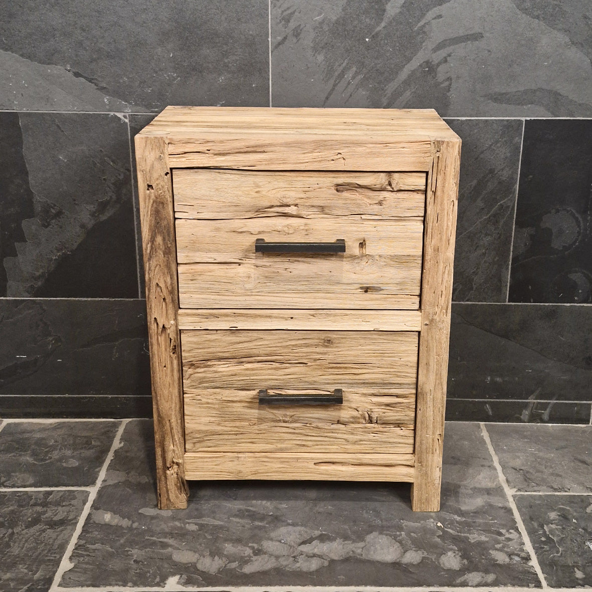 Komplettes Teak-Badmöbelset von Bantam, kompakte Badgestaltung aus recyceltem Holz, Modell 9, mit Waschbecken und Stauraum