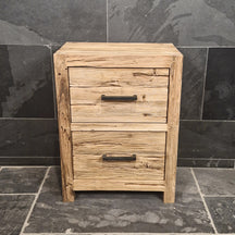 Komplettes Teak-Badmöbelset von Bantam, kompakte Badgestaltung aus recyceltem Holz, Modell 9, mit Waschbecken und Stauraum