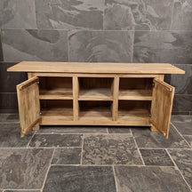 Badezimmer-Unterschrank aus recyceltem Holz von Borneo, natürliche Badgestaltung, pflegeleicht, Modell 2, 204x55x80cm
