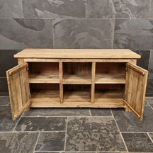 Badezimmer-Unterschrank aus recyceltem Holz von Borneo, robustes Badmöbel, natürliche Optik, pflegeleicht, Modell 2
