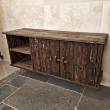 Brunei Teakholz Hängeschrank für Bad, modernes Design, natürliche Holzoptik, 150x50x60cm, für stilvolle Badgestaltung
