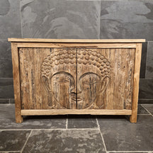 Sample Unterschrank mit Carving Buddha | Recyceltes Teakholz | Buddha 1