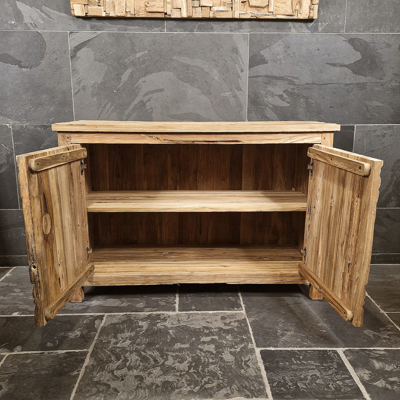 Sample Unterschrank mit Carving Buddha | Recyceltes Teakholz | Buddha 1