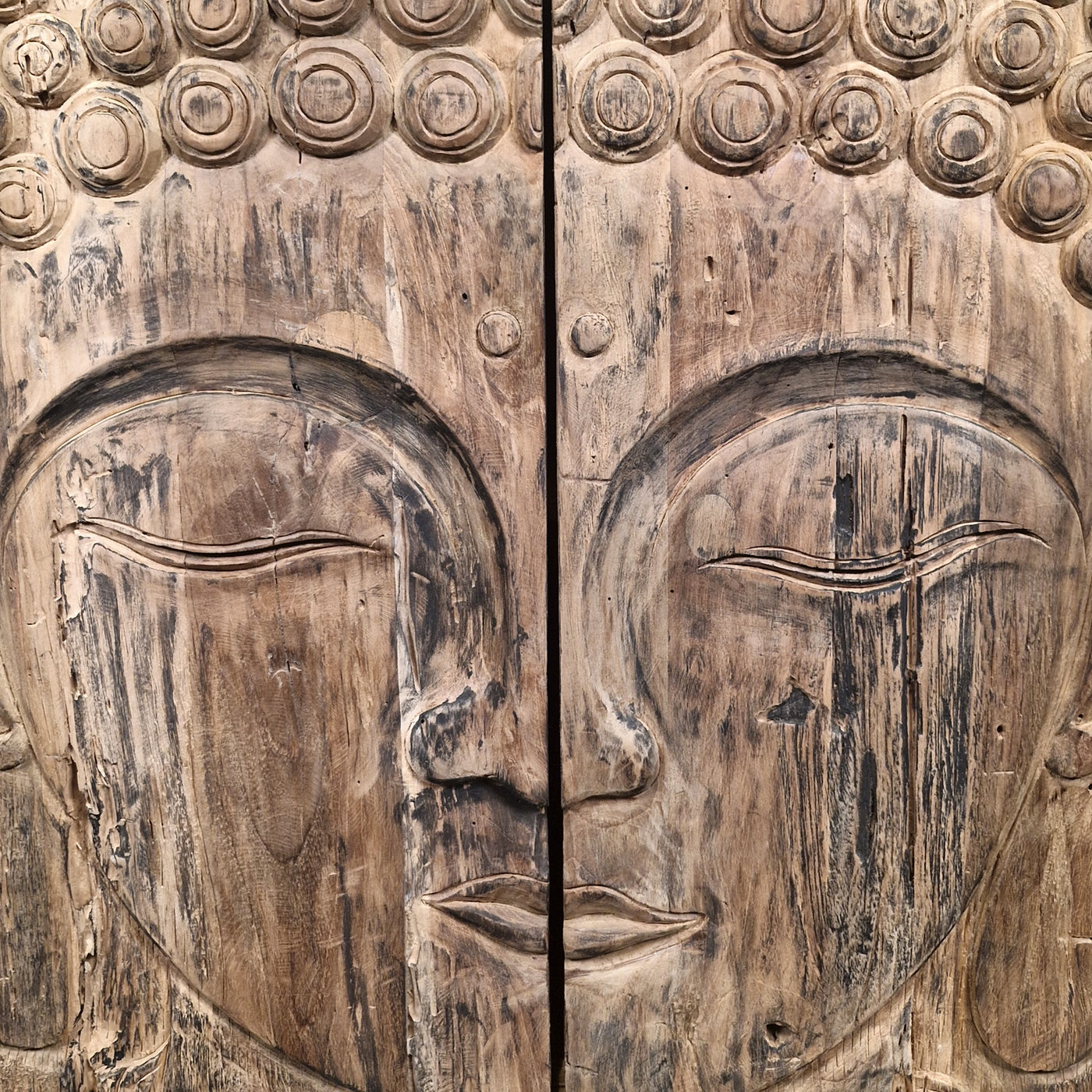 Sample Unterschrank mit Carving Buddha | Recyceltes Teakholz | Buddha 1