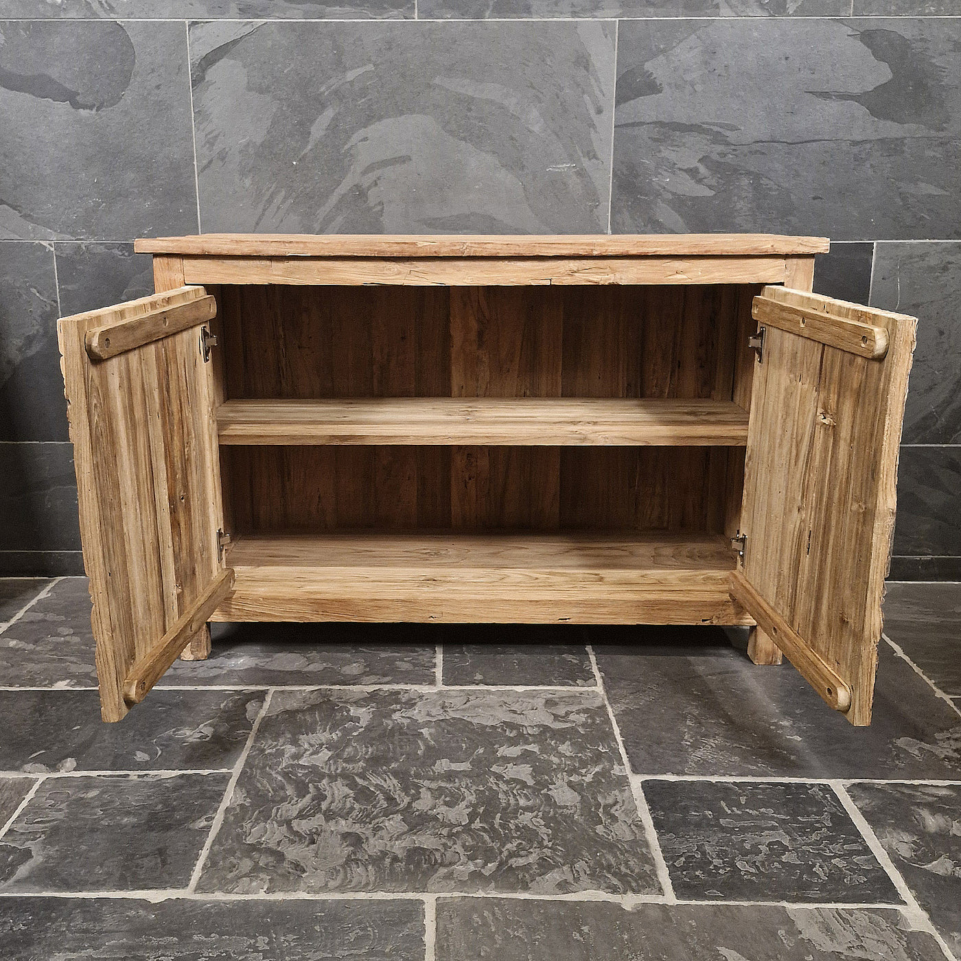Sample Unterschrank mit Carving Buddha | Recyceltes Teakholz | Buddha 2