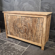 Sample Unterschrank mit Carving Buddha | Recyceltes Teakholz | Buddha 2