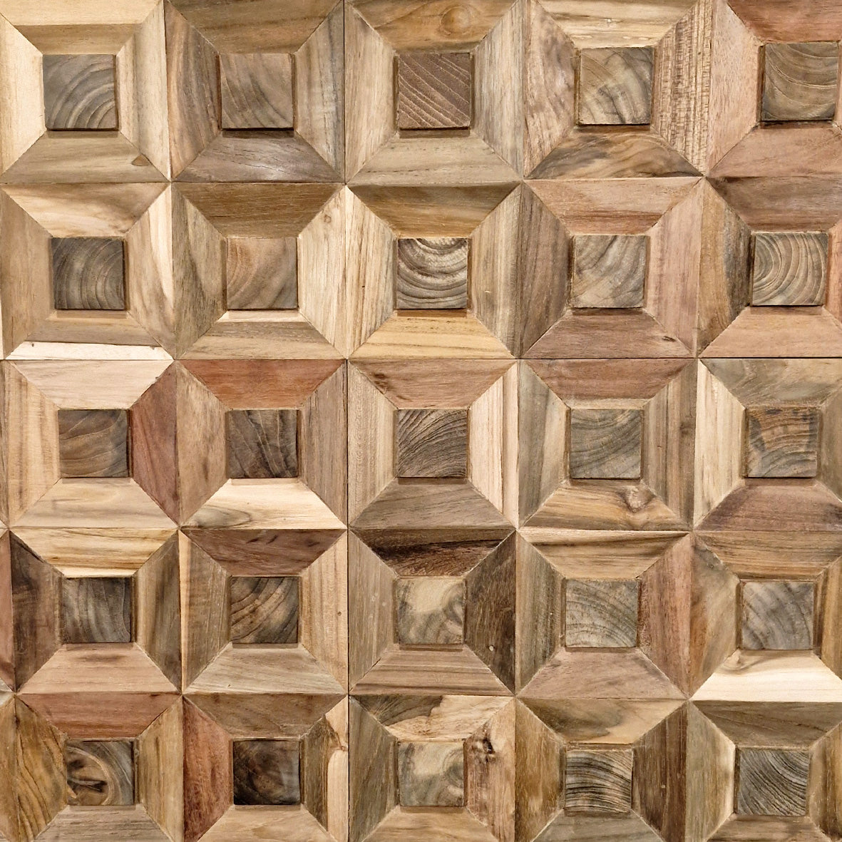 Holzverblender | 10 x 10 cm | Teakholz
