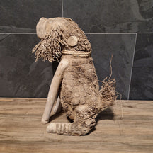 Hund-Badgestaltung aus Wurzelholz, rechteckige Form, Maße 53x25x37cm, von der Marke TIERE, naturbelassenes Holzdesign