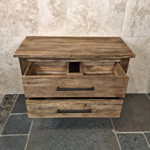 Hängeschrank aus Altholz für Badgestaltung, nachhaltige Java Badmöbel, 100x45x58cm, handgefertigt, umweltfreundliche Badmöbel