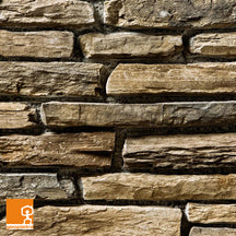 Naturstein-Wandverblender von GEOPIETRA, TOCE-Serie, dekorative Wandverblendung aus Naturstein, zeigt die Textur und Farbnuancen.