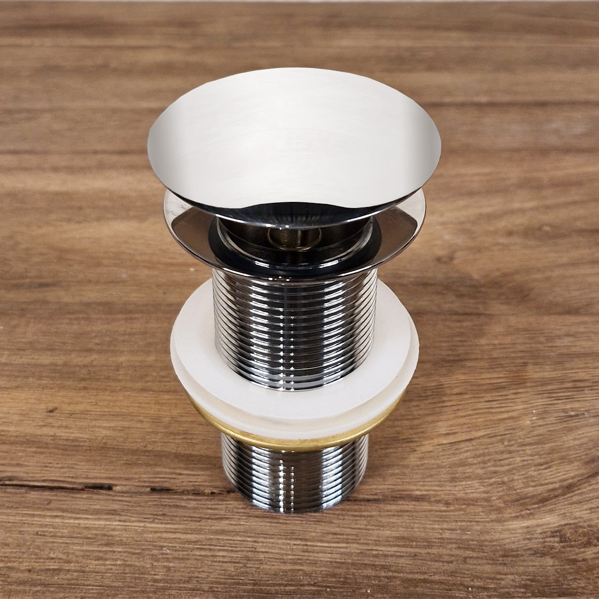 WASTE PopUp Waschbecken aus Chrom mit mattem Finish, extralang, o70mm, moderne Badgestaltung, elegante Waschtischlösung