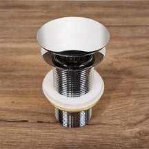 WASTE PopUp Waschbecken aus Chrom mit mattem Finish, extralang, o70mm, moderne Badgestaltung, elegante Waschtischlösung