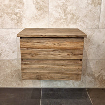 Hängeschrank aus Teakholz, 65x48x44 cm, modernes Badmöbel von RIAU, stilvolle Badgestaltung mit langlebigem Holz.