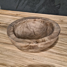 Dekorative Teakholschale für Badgestaltung, Maße 19x18x7cm, aus hochwertigem Teakholz, verschiedene Größen erhältlich