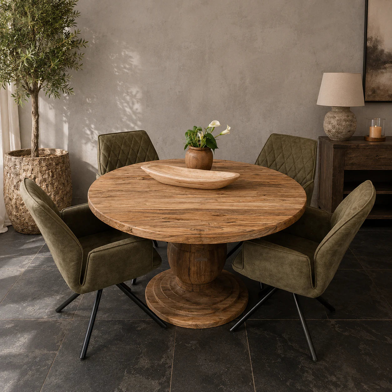 Runder Tisch | Recyceltes Teakholz | diverse Größen