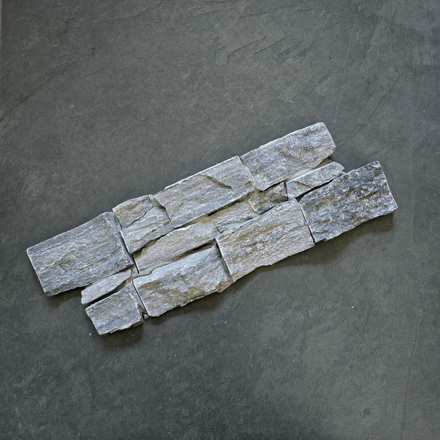 Muster Rocks Verblender aus Quarzit Blau, Naturstein, detailreiche Musterung, für elegante Wandgestaltung