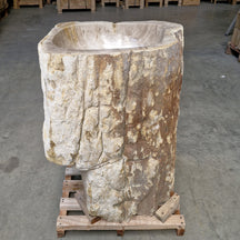 Standwaschbecken Versteinertes Holz | 65 x 55 x 90 cm | O6 - Badgestaltung