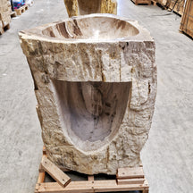 Standwaschbecken Versteinertes Holz | 67 x 56 x 90 cm | O5 - Badgestaltung