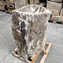 Standwaschbecken Versteinertes Holz | 67 x 56 x 90 cm | O5 - Badgestaltung