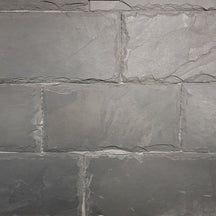 Naturstein Verblender Muster BOEBOE BLACK mit schwarzem, strukturiertem Naturstein für Wandgestaltung