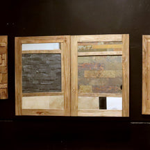 Recycelter Teakholz Spiegelschrank für Badgestaltung, 80, 100 oder 120 cm breit, mit großem Spiegel und stilvollem Design.