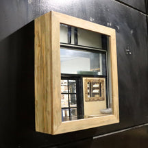 Spiegelschrank Badspiegel aus recyceltem Teakholz, 60 x 70 cm, für moderne Badgestaltung, von MALAYA