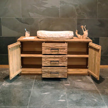 Murasi Badezimmermöbel Unterschrank für Badgestaltung, 160 x 50 x 80 cm, stilvoller Badschrank für modernes Badezimmer