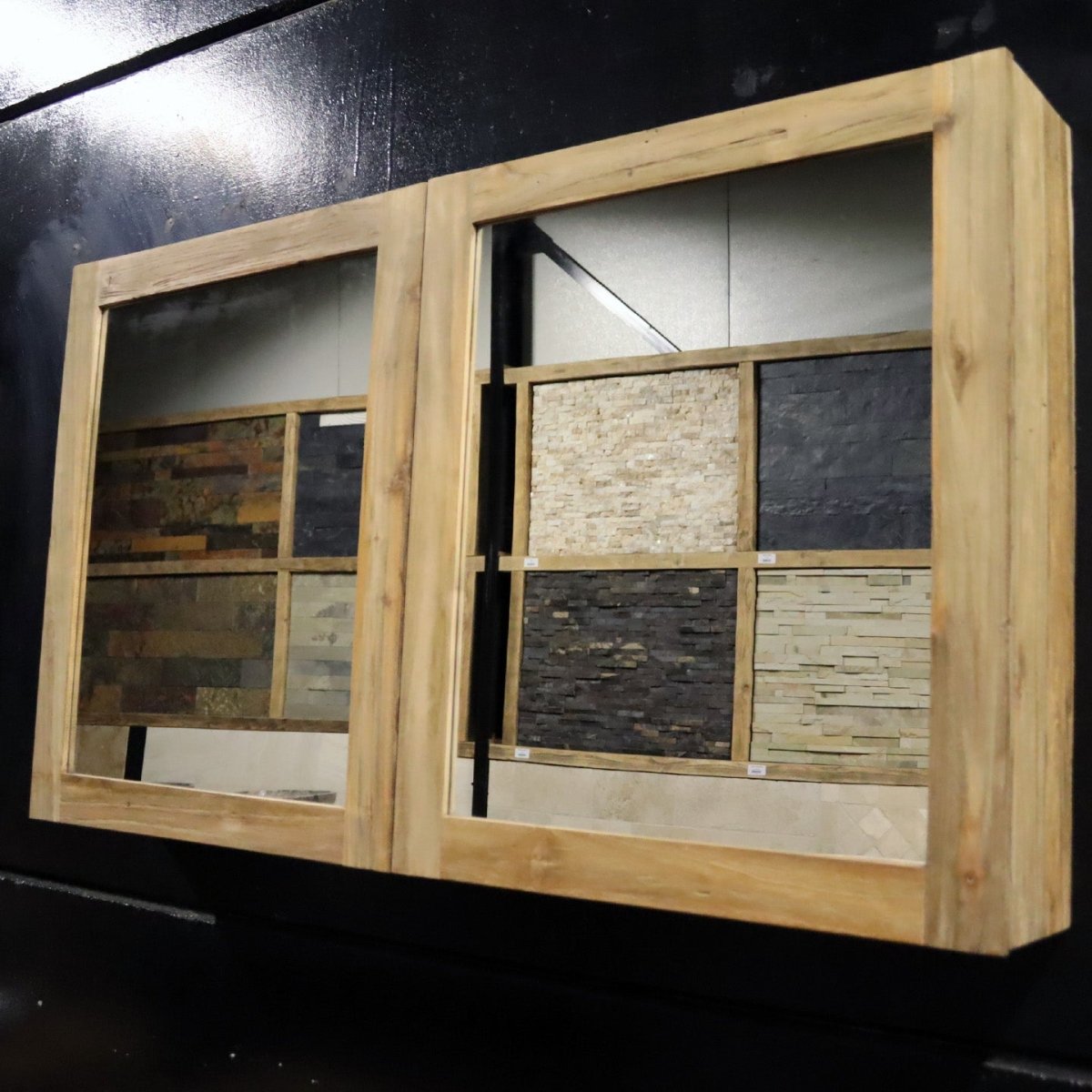 Spiegelschrank für Badgestaltung aus recyceltem Teakholz, 80, 100 oder 120 cm breit, 70 cm hoch, von MALAYA