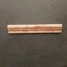Bordüre Naturstein Bullnose Travertin, drei Farbvarianten, dekorative Bordüre aus Travertin mit abgerundeten Kanten