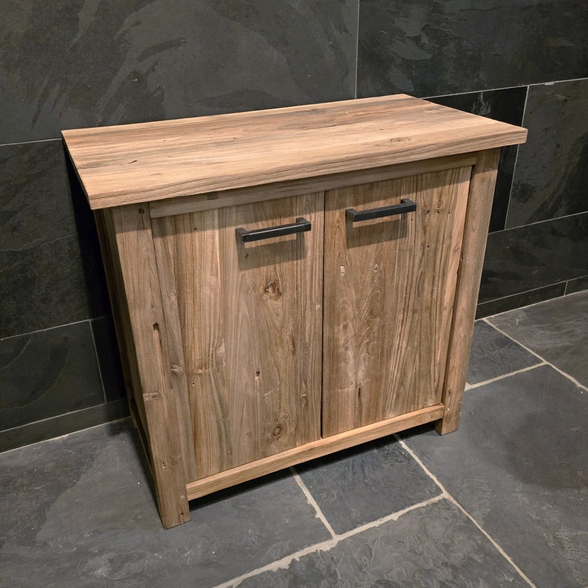 Unterschrank für Bad | Recyceltes Teak | Handarbeit mit Charakter | Model 7