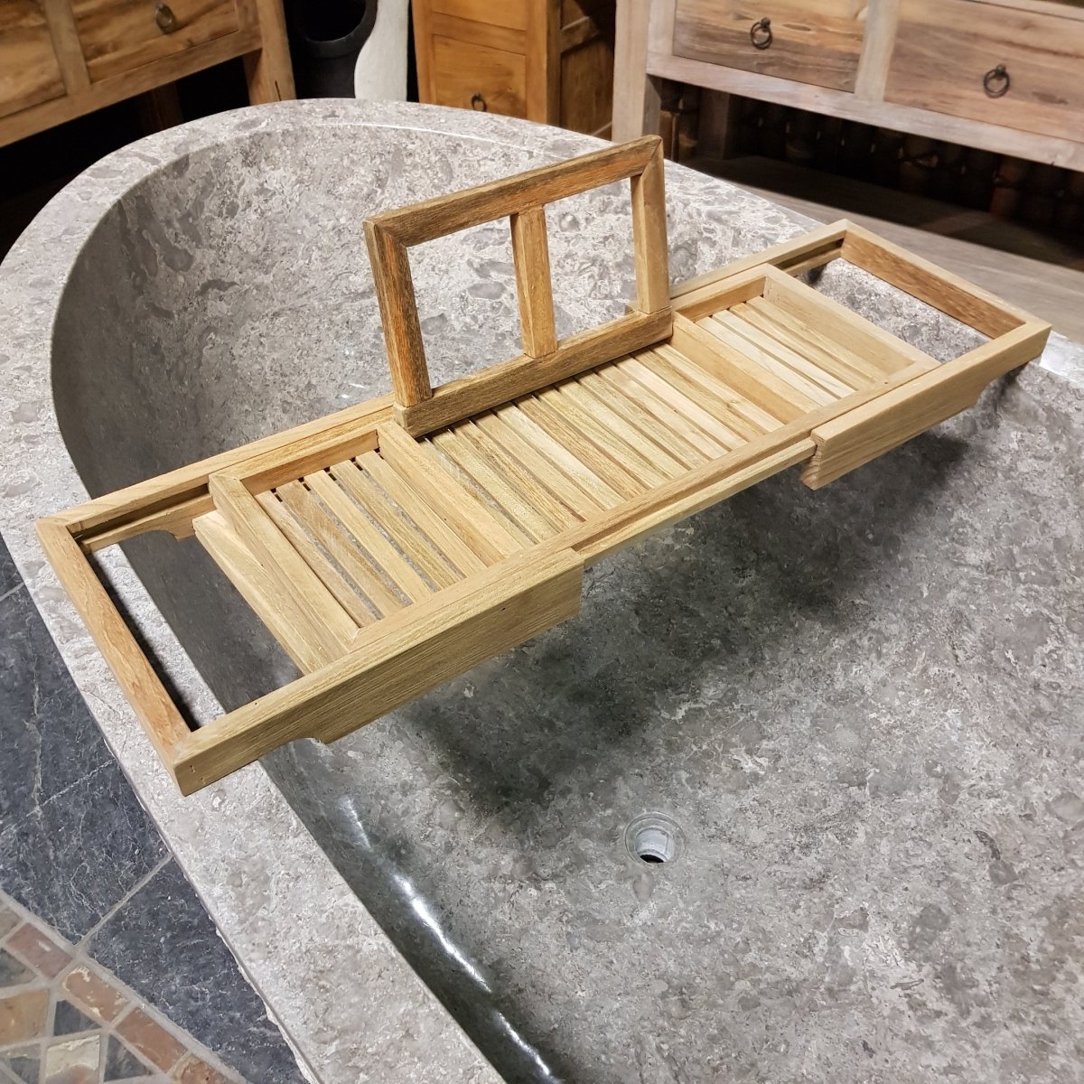 Teakholz | Ausziehbar 67-95 x 26 x 6 cm