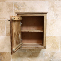 Wandregal aus Teakholz, 48x23x58 cm, praktisches Badregal, naturbelassenes Design, von Gamai für stilvolle Badgestaltung