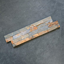 Schiefer Naturstein Verblender von SCHIEFER MULTICOLOR, mehrfarbiger Verblender für Wandgestaltung, Detailaufnahme