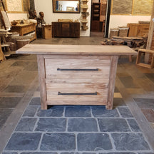 Waschbeckenunterschrank aus Teakholz für Bad, 140x46x80 cm, Kalimantan, stilvolle Badgestaltung mit robustem Holzdesign